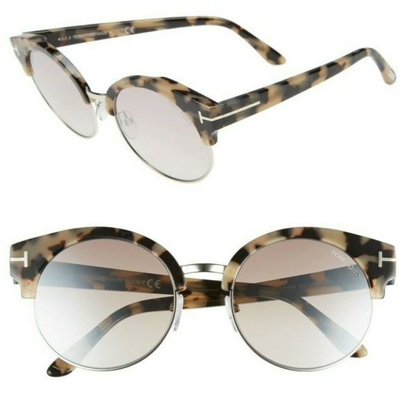 Tom Ford Accessories - New TOM FORD Alissa Round Havana Brown Sunglasses